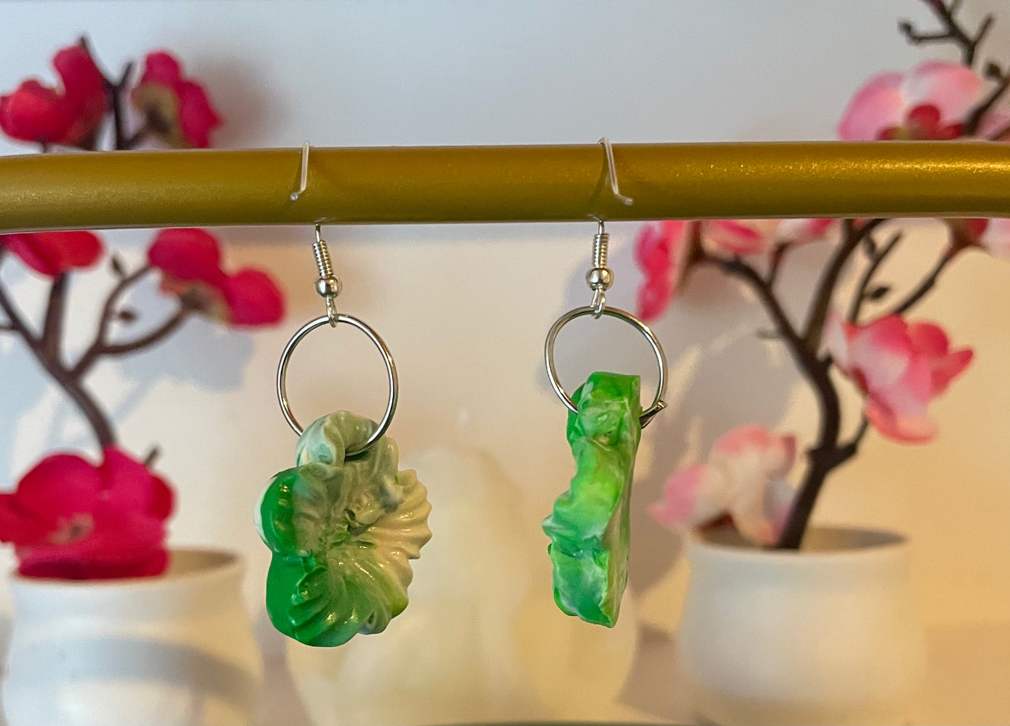 Boucles d’oreilles marbré