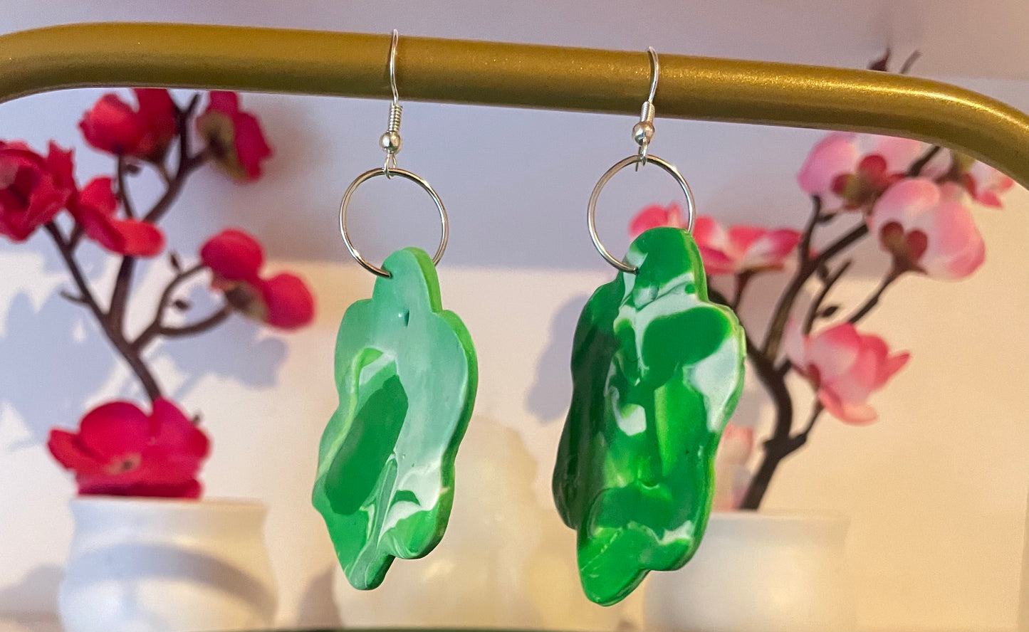 Boucles d’oreilles marbré