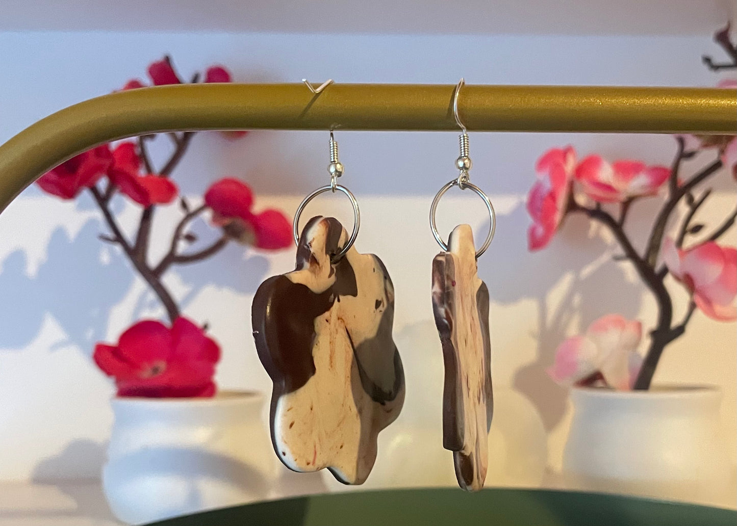 Boucles d’oreilles marbré