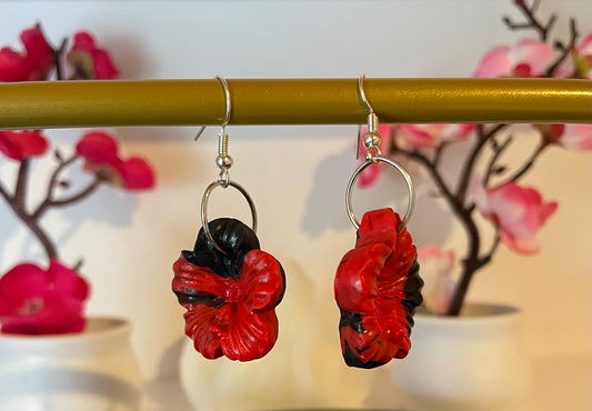 Boucles d’oreilles marbré