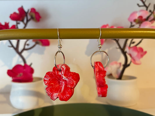 Boucles d’oreilles marbré