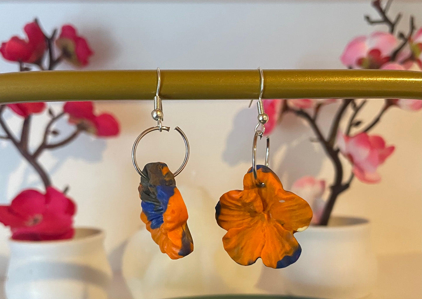 Boucles d’oreilles marbré
