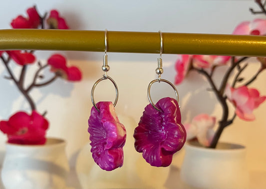 Boucles d’oreilles marbré