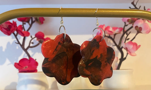 Boucles d’oreilles marbré