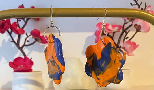 Boucles d’oreilles marbré