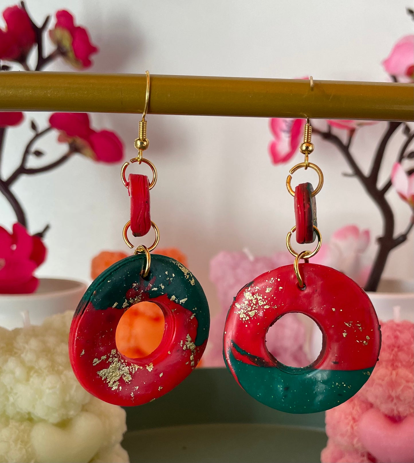 Boucles d’oreilles marbrés