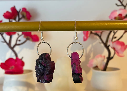 Boucles d’oreilles marbré